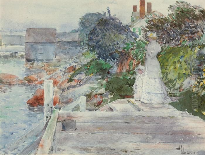 Ocean Front, Gloucester, Massachusetts Oil Painting by Childe Hassam
