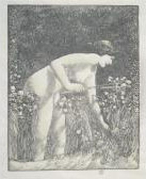 The Lilies Oil Painting by Childe Hassam