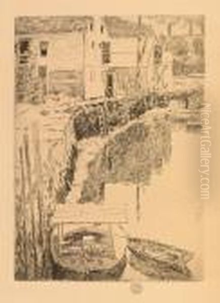 Cos Cob Oil Painting by Childe Hassam