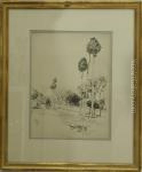 Streetscene Oil Painting by Childe Hassam