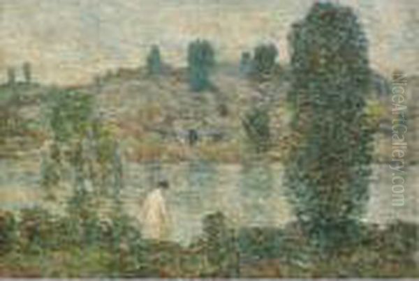 Summer Afternoon Oil Painting by Childe Hassam