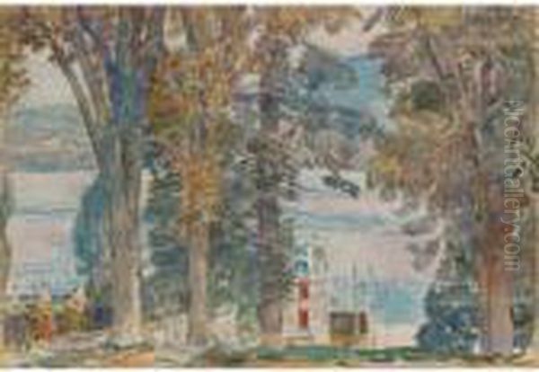 Newburgh, New York Oil Painting by Childe Hassam
