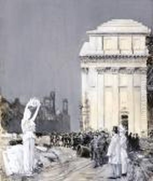 World's Columbian Exposition, Chicago, Illinois Oil Painting by Childe Hassam