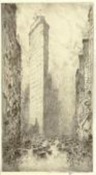 Washington's Birthday -- Fifth Avenue & 23rd Street (cortissozand Clayton 68) Oil Painting by Childe Hassam