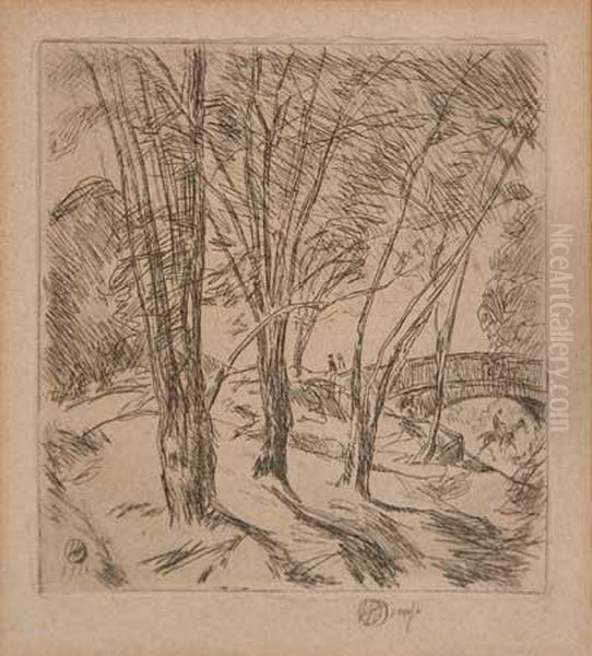 Spring, Central Park Oil Painting by Childe Hassam