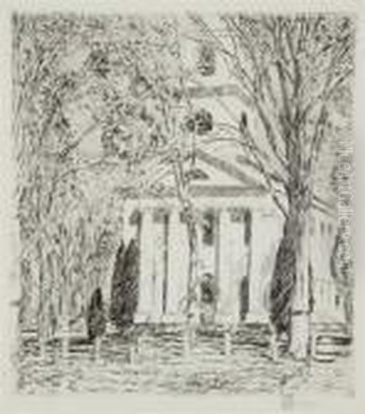 The Church At Old Lime Oil Painting by Childe Hassam