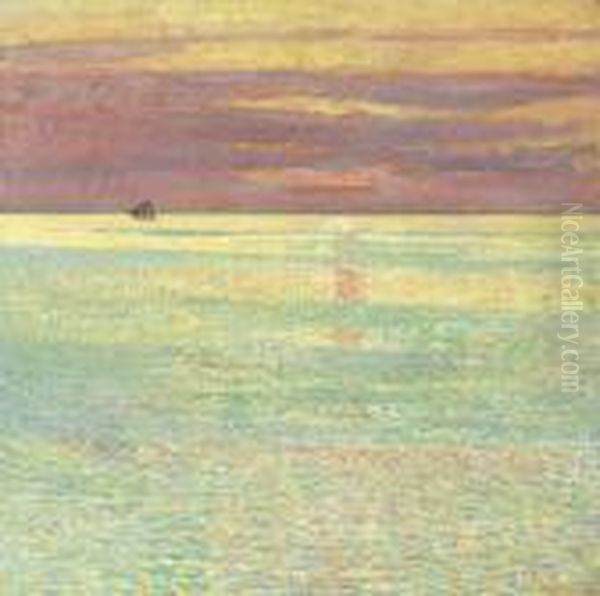 Sunset At Sea Oil Painting by Childe Hassam