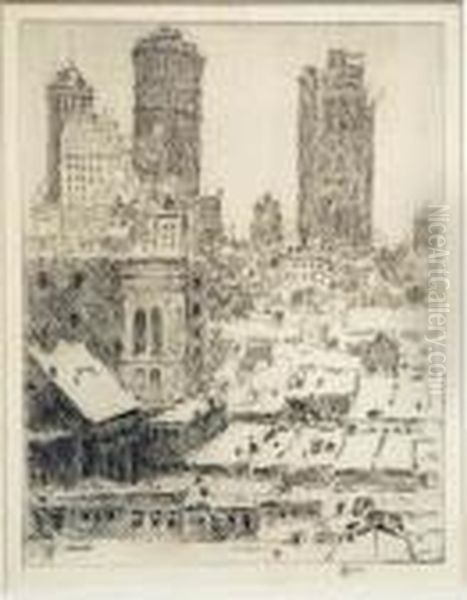 Winter Innew York City Oil Painting by Childe Hassam