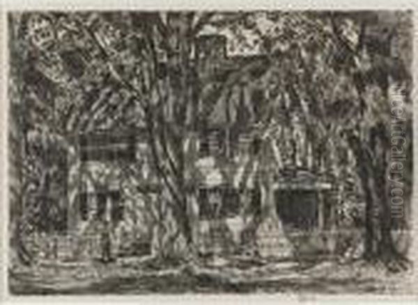 The Lion Gardiner House, Easthampton (cortissoz/clayton 159) Oil Painting by Childe Hassam