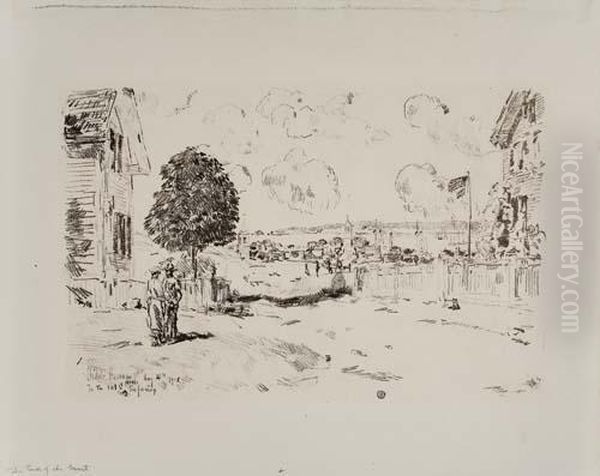 The Court, Gloucester Oil Painting by Childe Hassam