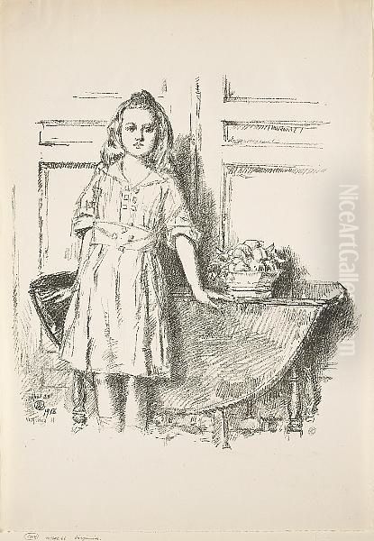 Virginia At 11 (g. 10), 1918 Oil Painting by Childe Hassam