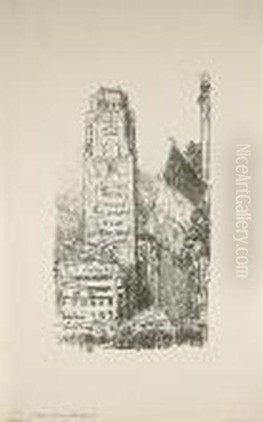 New York Bouquet (g. 2), 1917 Oil Painting by Childe Hassam