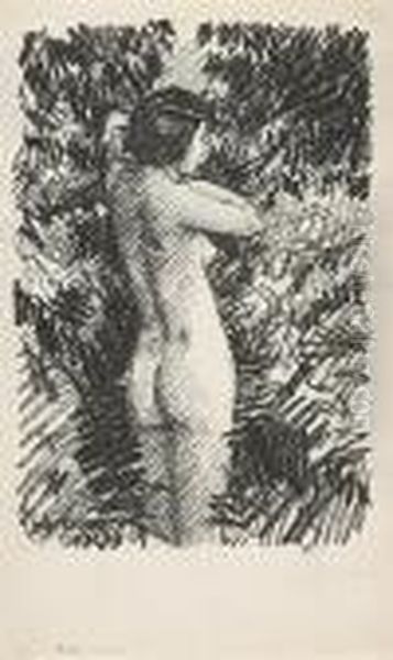 Nude (g. 38), 1918 Oil Painting by Childe Hassam
