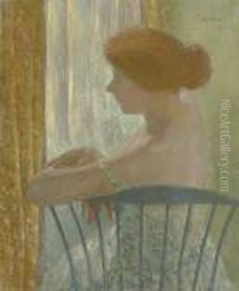 Against The Light Oil Painting by Childe Hassam