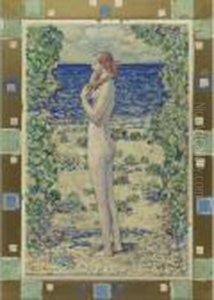 Sammie's Beach Oil Painting by Childe Hassam