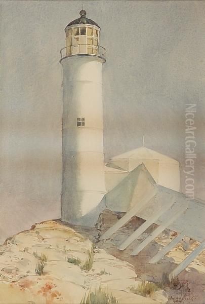 White Island Light, Isle Of Shoals Oil Painting by Childe Hassam