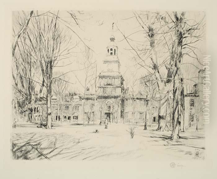 Independence Hall, Philadelphia Oil Painting by Childe Hassam