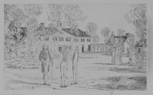 George Washington At Mount Vernon Oil Painting by Childe Hassam