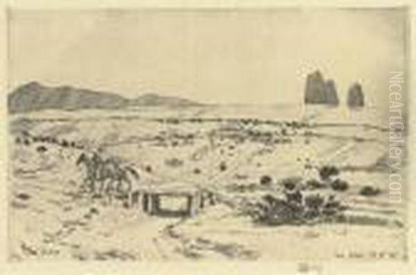 Yuma, Arizona Oil Painting by Childe Hassam