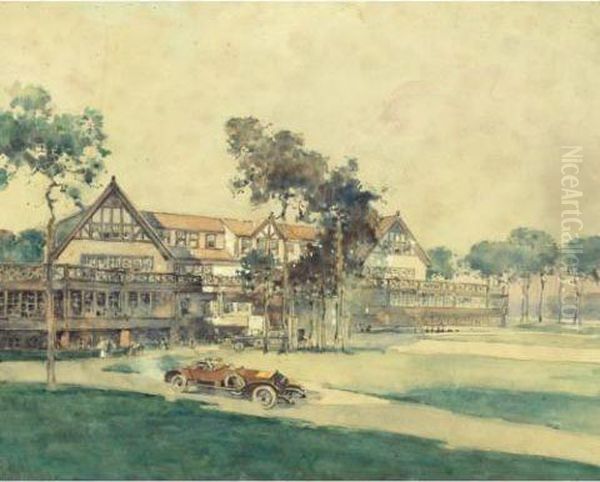 Country Club Oil Painting by Childe Hassam