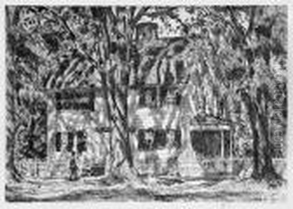 The Lion Gardiner House, Easthampton (cortissoz/clayton 159) Oil Painting by Childe Hassam