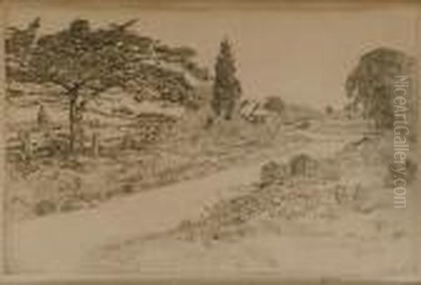 The Skimhampton Road Oil Painting by Childe Hassam