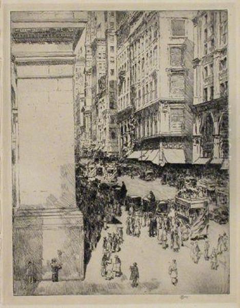 Fifth Avenue, Noon (cortissoz/clayton 77) Oil Painting by Childe Hassam