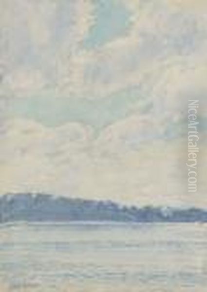 Along The Shoreline Oil Painting by Childe Hassam