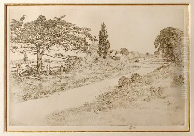 Skimhampton Road, Easthampton Oil Painting by Childe Hassam