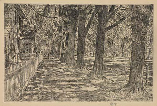 Easthampton Oil Painting by Childe Hassam