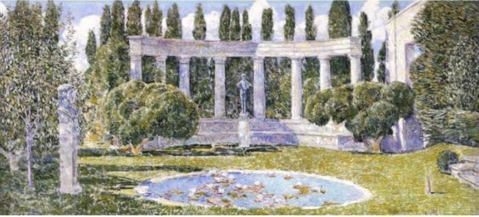 The Josiah Bartlett Garden, Amagansett Oil Painting by Childe Hassam