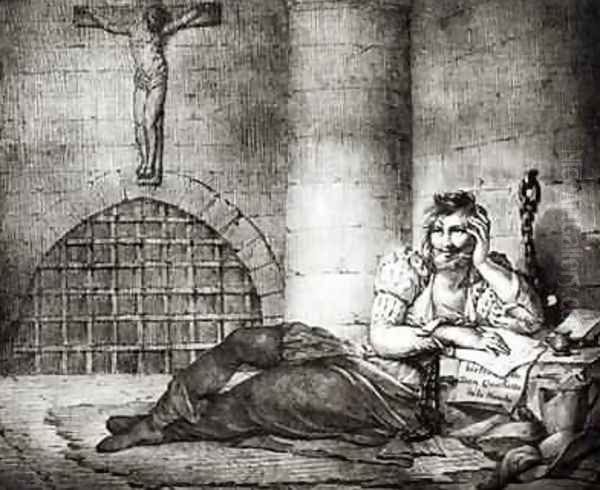 Miguel de Cervantes Saavedra Oil Painting by Charles Etienne Pierre Motte