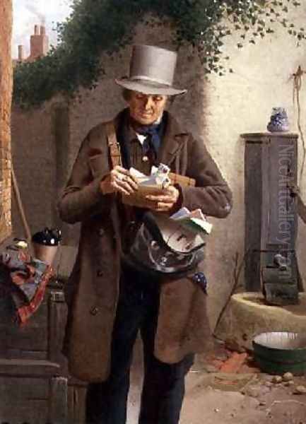 The Village Postman Oil Painting by William Edward Millner