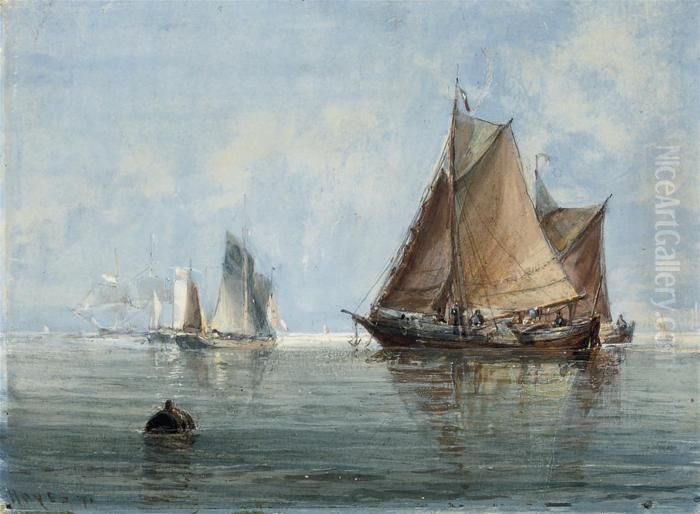 An Offshore Calm Oil Painting by Edwin Hayes