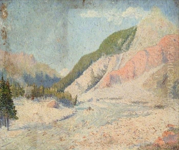 (1864 - 1940) 
Dans La Vallee Oil Painting by Louis Hayet