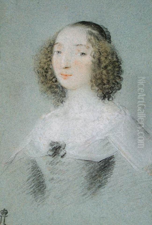 Portrait of Henriette-Marie de Buade-Frontenac Oil Painting by Claude Mellan