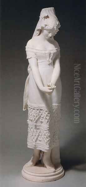 The Spanish Bride Oil Painting by C. Malpini