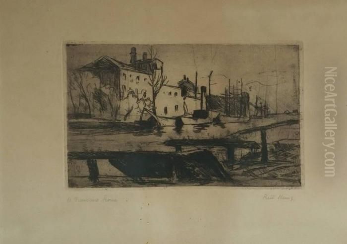 A Fiumicino. Rome Oil Painting by Richard Heintz