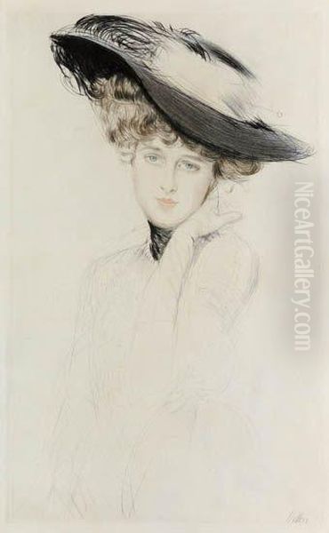 La Belle Parisienne--portrait De Mme. 
Choucary Oil Painting by Paul Cesar Helleu