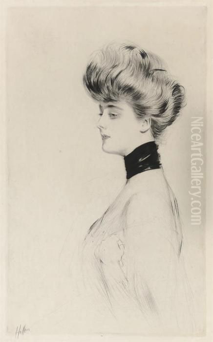 Madame Letellier Oil Painting by Paul Cesar Helleu