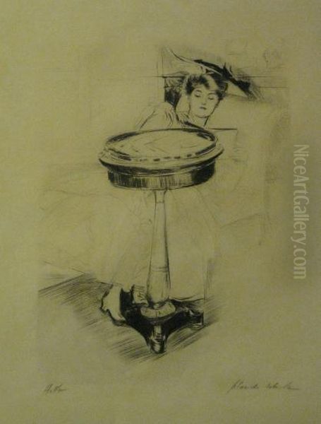 Femme Lecture. Oil Painting by Paul Cesar Helleu