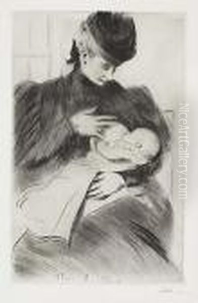 Untitled Oil Painting by Paul Cesar Helleu