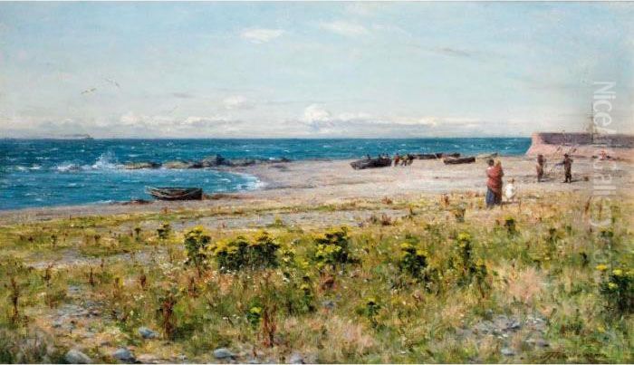 The Beach At Ballantrae Oil Painting by Joseph Henderson