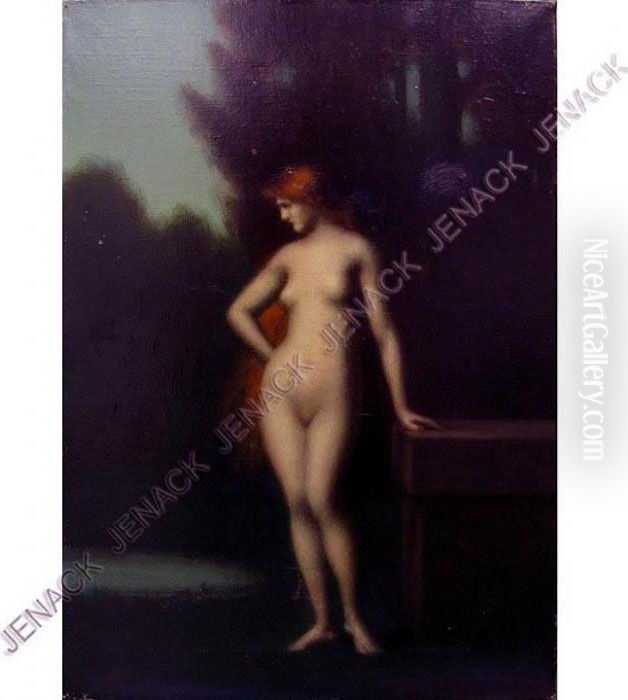 Nude In A Landscape Oil Painting by Jean-Jacques Henner