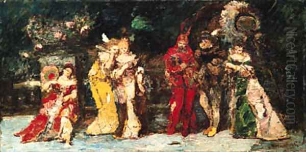 Mephisto Oil Painting by Adolphe Joseph Thomas Monticelli