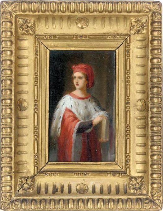 A Scholar In An Ermine Robe Oil Painting by Jean-Jacques Henner