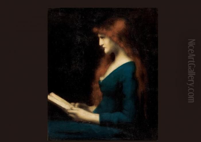 Profile Oil Painting by Jean-Jacques Henner