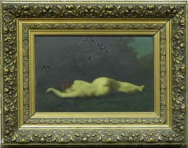 Paire De Peintures A Lhuile Sur Panneau Oil Painting by Jean-Jacques Henner
