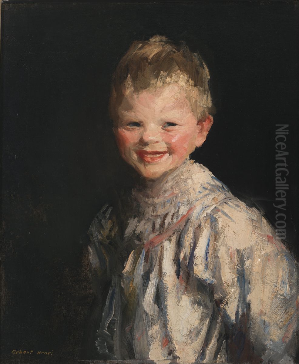 Laughing Child Oil Painting by Robert Henri