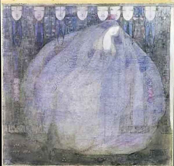 The Mysterious Garden 1911 Oil Painting by Margaret Macdonald